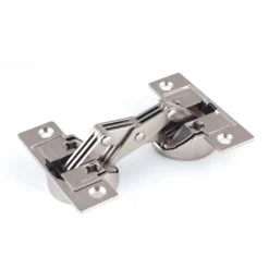 Bisagra de doble cazoleta 135º para puertas de gran desplazamiento con doble inglete
