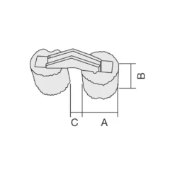 Bisagra oculta embutida cilíndrica