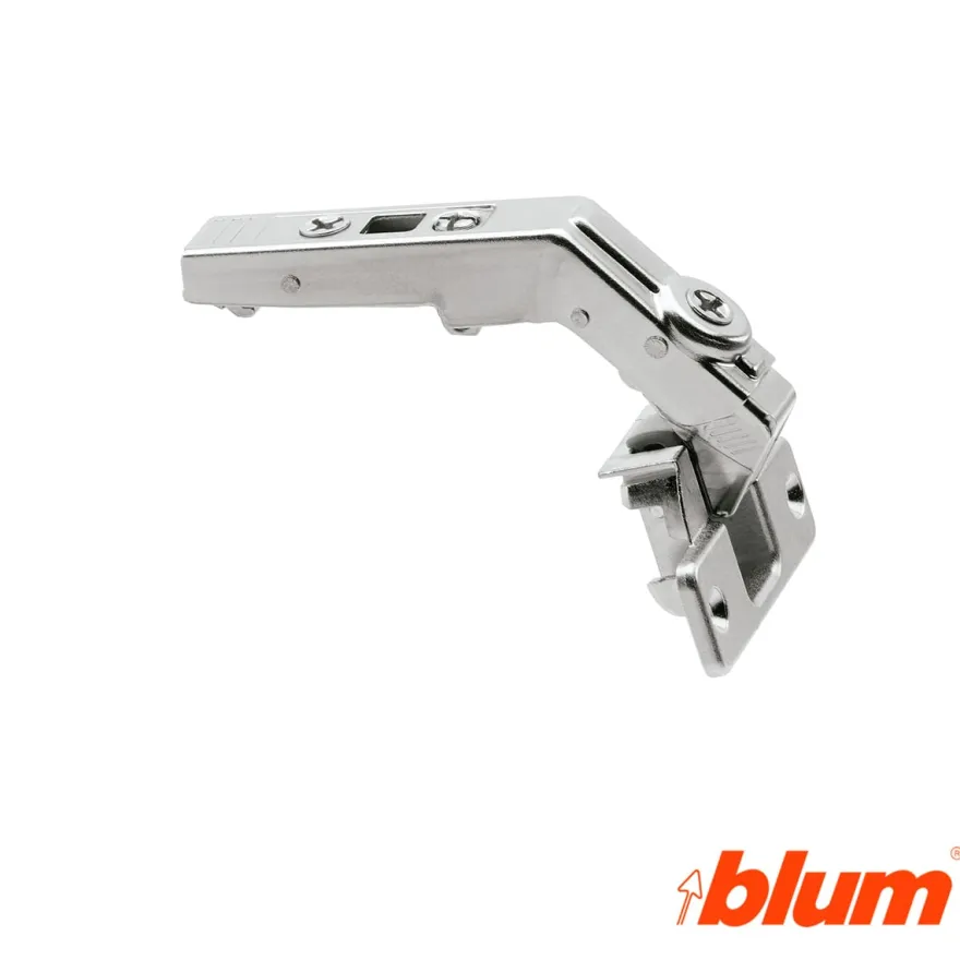Bisagra Recta BLUM Clip Top de apertura estándar a 60º con cazoleta Ø35 mm para puertas plegables
