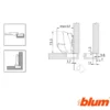 Bisagra recta BLUM Clip Top Ø35 mm. a 125ºpara grandes espesores y montajes específicos / Cierre Decelerante Blumotion