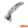 Bisagra recta Blum Clip Top Ø35 mm. a 155º para despenseros y montajes específicos. Cierre ESTÁNDAR.