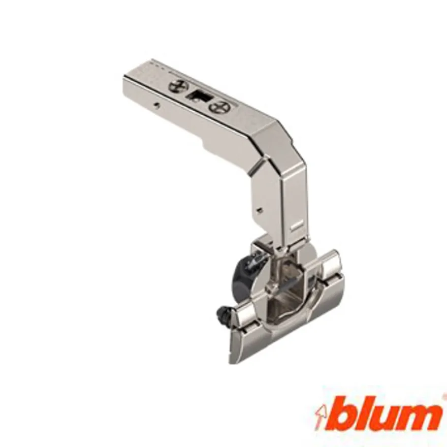 Bisagra recta Blum Clip Top Ø35 mm. Apertura 95º para rincones falsos solapados. Cierre decelerante BLUMOTION.