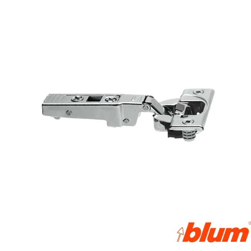 Bisagra recta Blum Clip Top Ø35 mm. Apertura 95º para molduras y grandes espesores. Cierre decelerante BLUMOTION