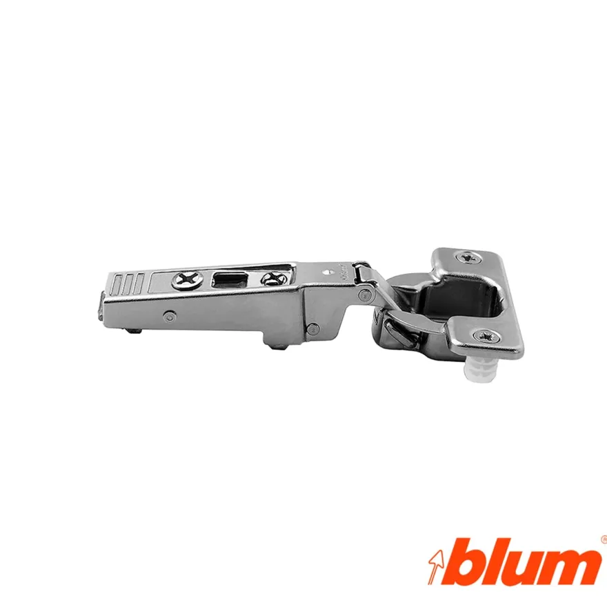 Bisagra recta Blum Clip Top Ø35 mm. de 95º para grandes espesores y molduras. Apertura Estándar.