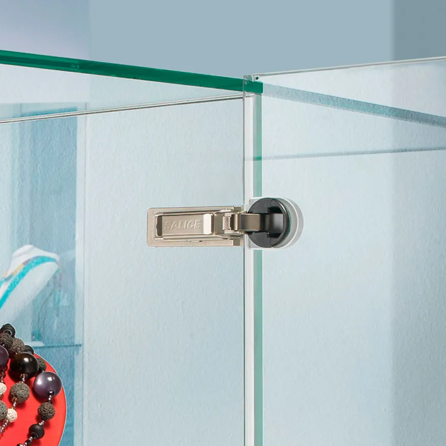 Bisagra Salice para puertas de cristal