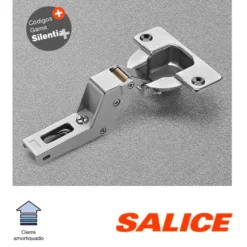 Bisagra Salice Super Codo de Ø40 mm. para grandes espesores o molduras. Apertura 94º