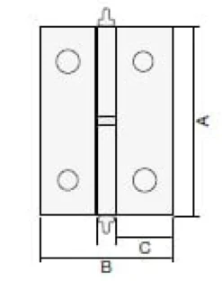 Bisagras de pala recta con pivotes final alto para Puertas Blindadas