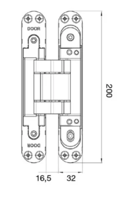 Bisagras KUBI-7 K-7120 con 7 pivotes regulable sobre 3 ejes de 120/140Kg. Apertura 180º