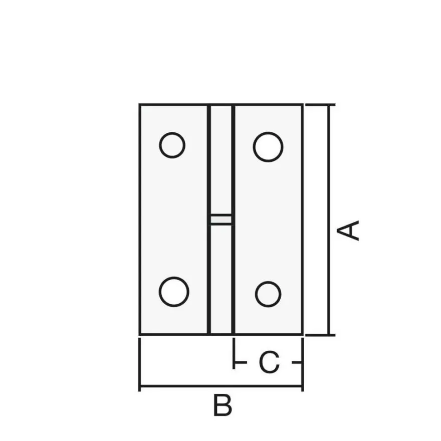 Bisagras para puertas blindadas de pala REDONDA y remate corto