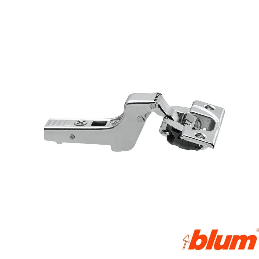 Bisagra superacodada Blum Clip Top Ø35 mm. Apertura 110º para costados de 16 mm. Cierre decelerante BLUMOTION.