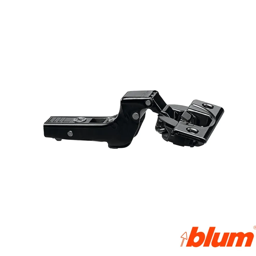 Bisagra superacodada Blum Clip Top Ø35 mm. Apertura 110º para costados de 16 mm. Cierre decelerante BLUMOTION.