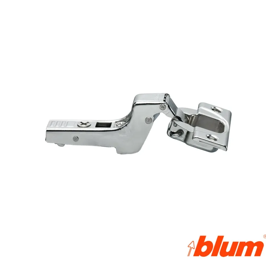 Bisagra superacodada Blum Clip Top Ø35 mm. Apertura a 110º para costados de 16 mm. Sistema Expulsión Tip-On.
