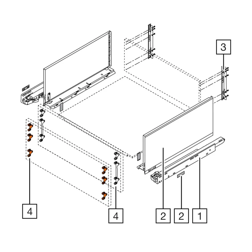 Blum cajones cocina Legrabox Pure altura F