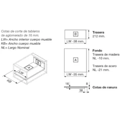 Blum cajones cocina Legrabox Pure altura F