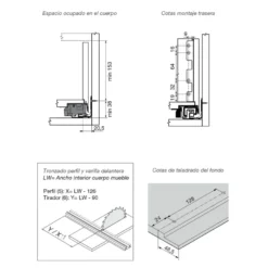 Blum Legrabox Pure cajón interior con tirador altura C