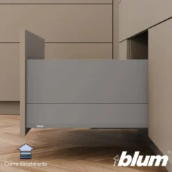 Blum MERIVOBOX – Lateral metálico M para cacerolero con boxcover h=248 mm.