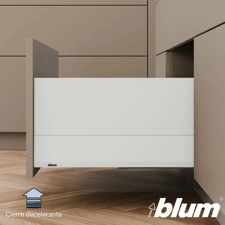 Blum MERIVOBOX – Lateral metálico M para cacerolero con boxcover h=248 mm.