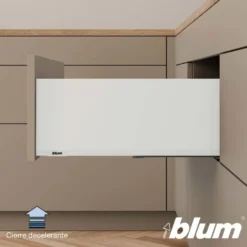 Blum MERIVOBOX – Perfil metálico E para cacerolero h=184 mm.