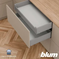Blum MERIVOBOX – Perfil metálico K para cajón interior h=121 mm.