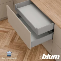 Blum MERIVOBOX – Perfil metálico K para cajón interior h=121 mm.