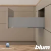 Blum MERIVOBOX – Perfil metálico K para cajones h=121 mm.