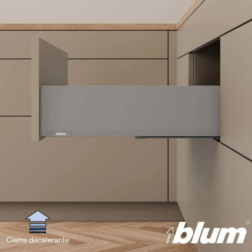 Blum MERIVOBOX – Perfil metálico K para cajones h=121 mm.