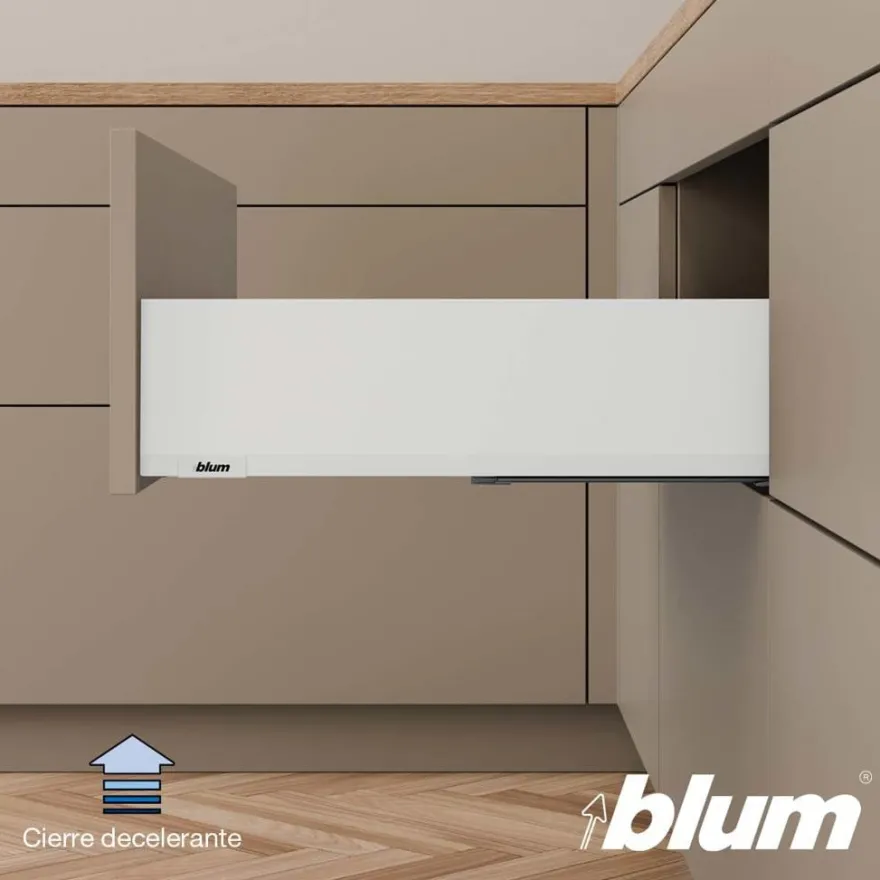 Blum MERIVOBOX – Perfil metálico K para cajones h=121 mm.
