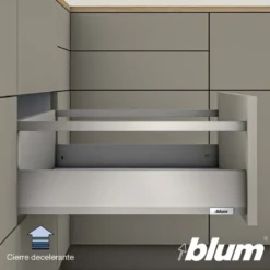 Blum MERIVOBOX – Perfil metálico M para cacerolero con varilla lateral h=184 mm.
