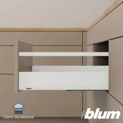 Blum MERIVOBOX – Perfil metálico M para cacerolero con varilla lateral h=184 mm.