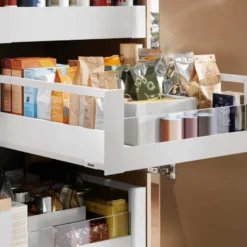 Blum MERIVOBOX Space Tower - Set 5 cajones interiores despensero con varilla y cristal frontal