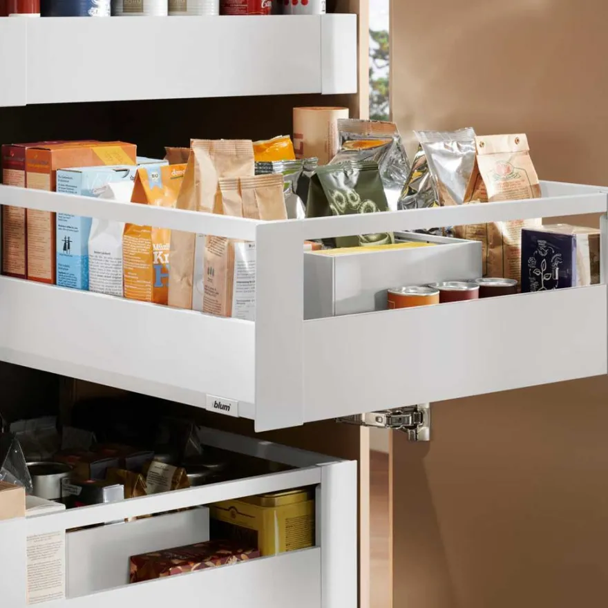 Blum MERIVOBOX Space Tower - Set 5 cajones interiores despensero con varilla tirador