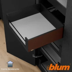 BLUM MYLEGRABOX – Perfiles metálicos C para cajón interior con vidrio frontal h=177