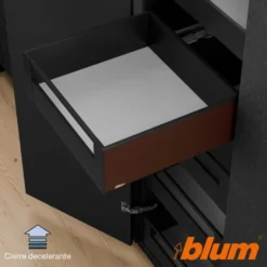 BLUM MYLEGRABOX – Perfiles metálicos C para cajón interior con tirador h=177