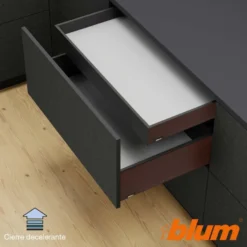BLUM MYLEGRABOX – Perfil metálico M para cajón interior h=90,5