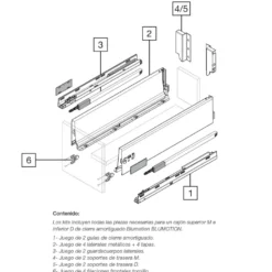 Blum SPACE TWIN TANDEMBOX ANTARO - Botellero para armarios bajos