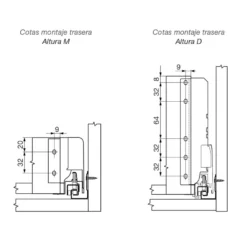 Blum SPACE TWIN TANDEMBOX ANTARO - Botellero para armarios bajos