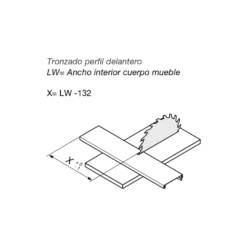 BLUM Tandembox Antaro - Kit completo cajón interior con cierre decelerante BLUMOTION - Perfil K=115,6 mm. - Máx. 30 Kg.