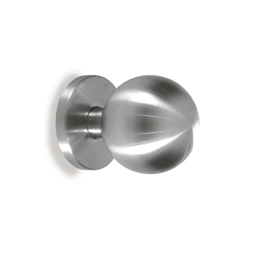 BOLA - Pomo para puerta de entrada en acero inox