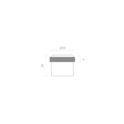 BOSTON 2 - Tope para puerta de base roscada Ø20 mm