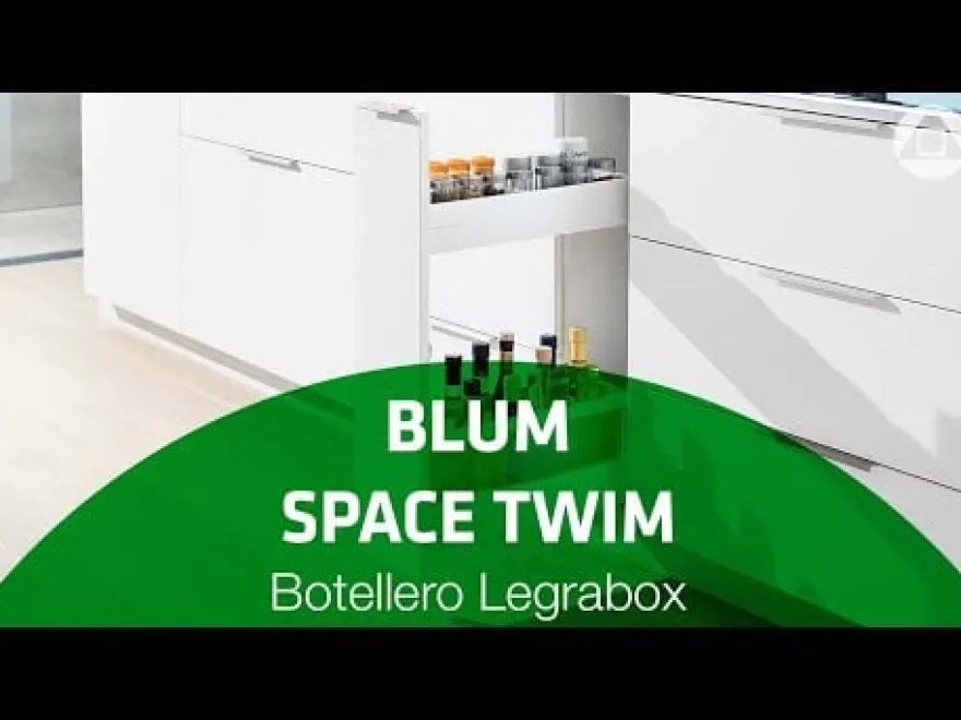 Botellero para módulos bajos estrechos Blum SPACE TWIN Legrabox
