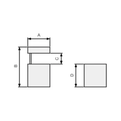 BOX - Soporte de 30 mm. regulable hasta 25 mm.