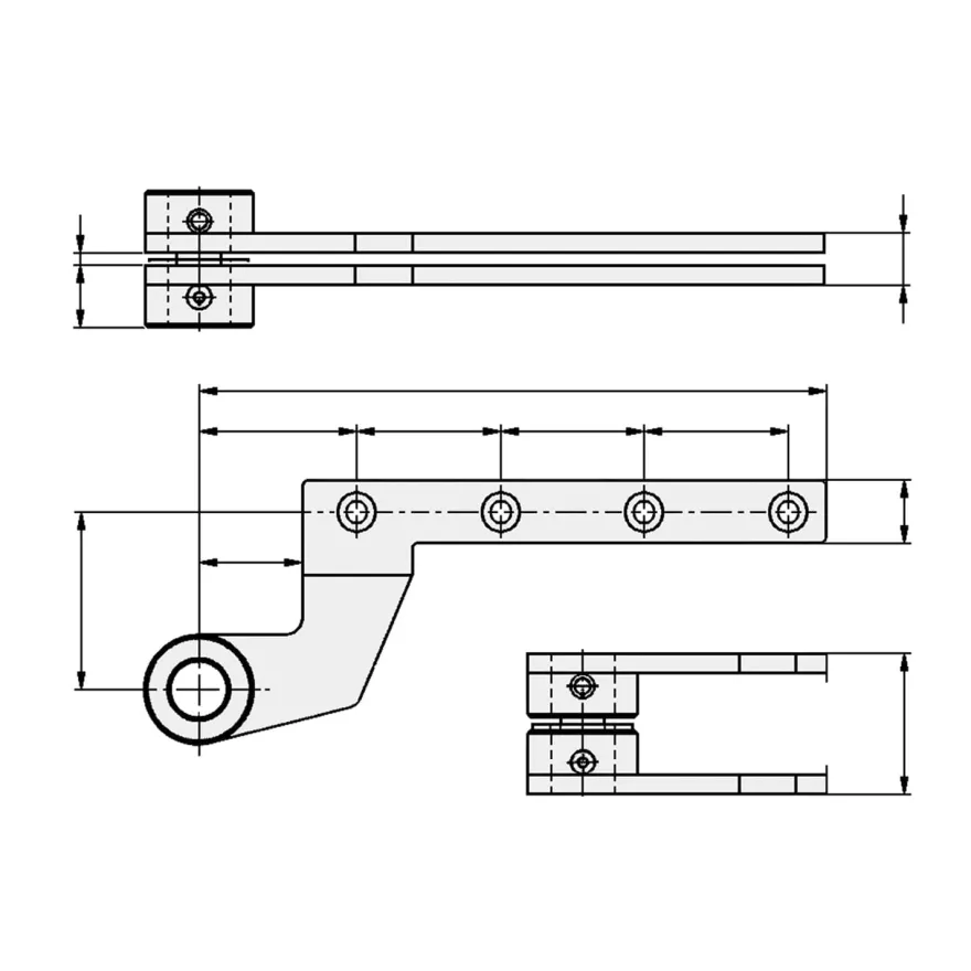 Brazo para puertas de galce DORMA