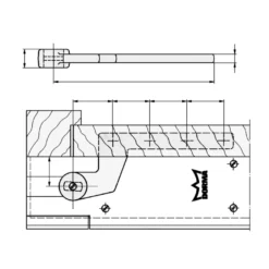Brazo para puertas de galce DORMA