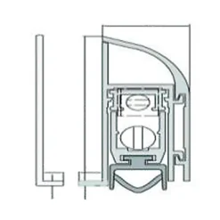 Burlete Sobrepuesto para puerta de cristal