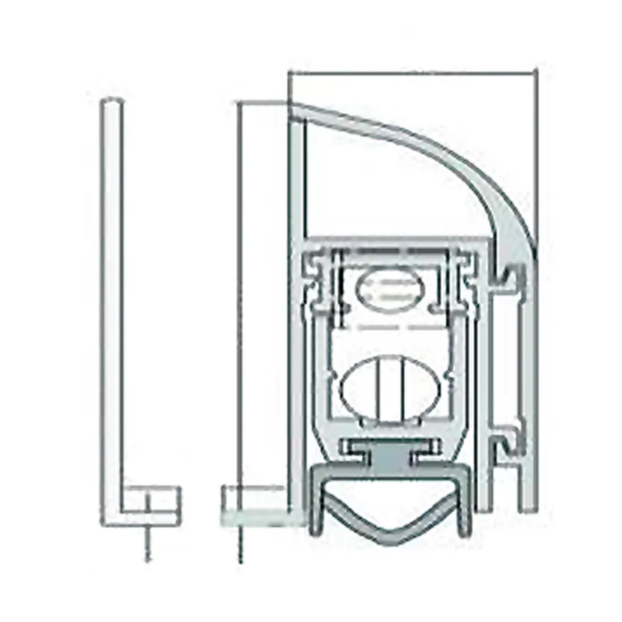 Burlete Sobrepuesto para puerta de cristal