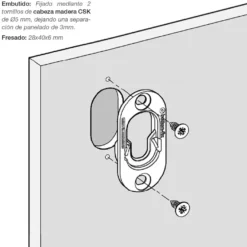 BUTTON-FIX - Costados hasta 350 Kg. aprox. con protección RF
