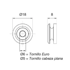 BUTTON-FIX - Costados hasta 350 Kg. aprox. con protección RF
