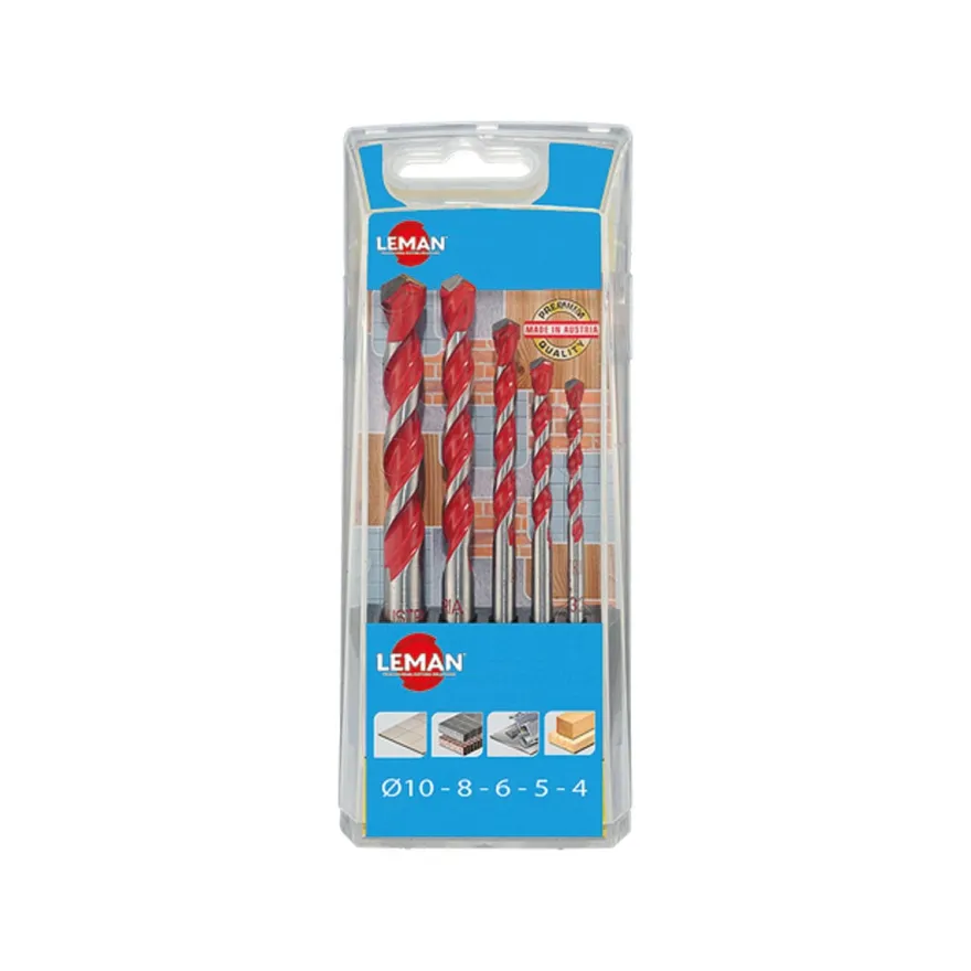 Caja de 5 brocas multimateriales