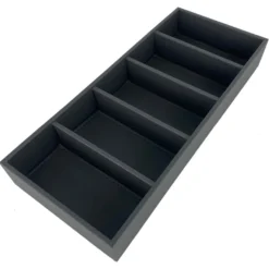 Caja de cuero con compartimentos para organización ANTRACITA