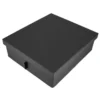 Caja de cuero con tapa para organización ANTRACITA
